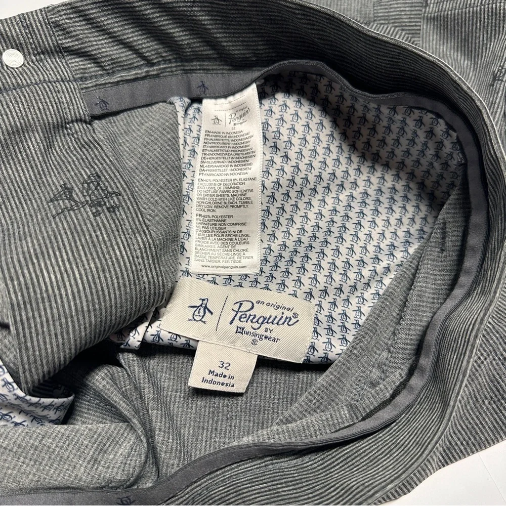 Men’s Cocktail Print Striped Penguin Shorts Size 32 Casual Summer Party Cruise - Picture 5 of 13